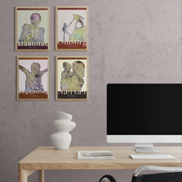 A4 Kunstprint - 4 stk