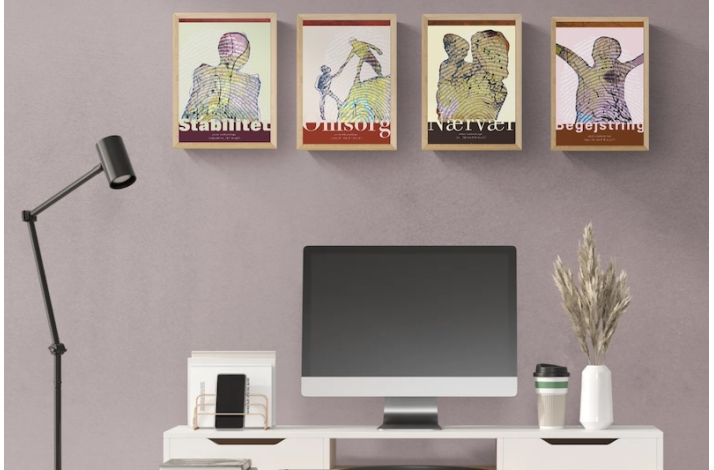 A4 Kunstprint - 4 stk