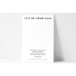 Kunstkort Its in your head
