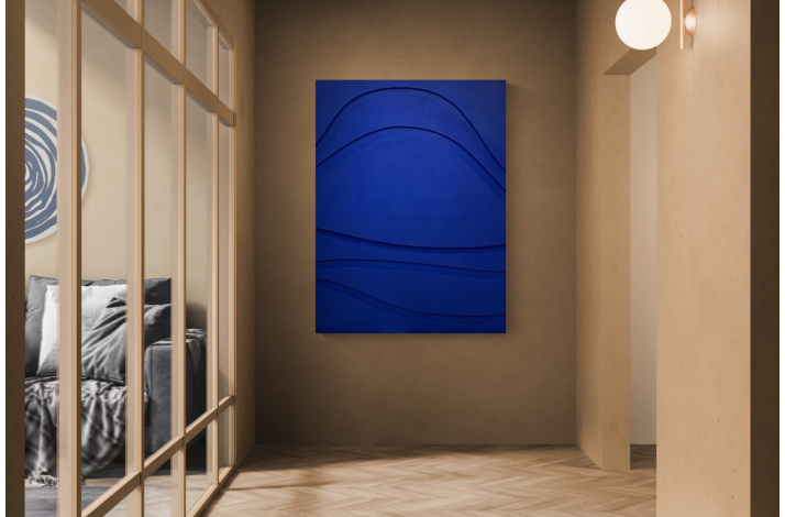 Bemalet relief i 3 lag